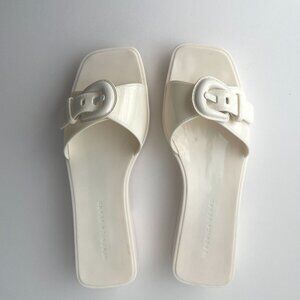 Veronica Beard Davina Jelly Sandals‎ Slides White Size 7